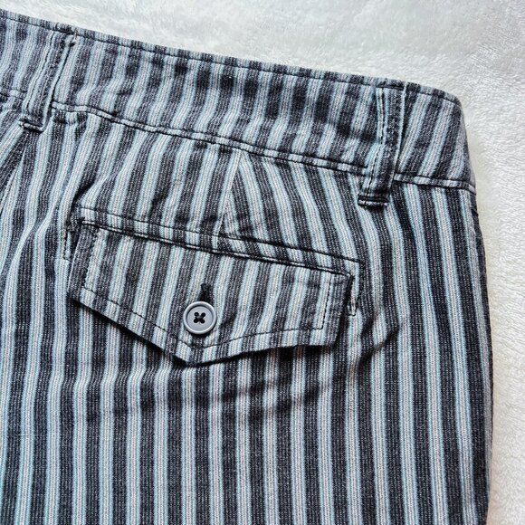 Women's Lilu Brand Bermuda Shorts | Gray Striped | Size 5 | 100% Cotton - Picture 9 of 13